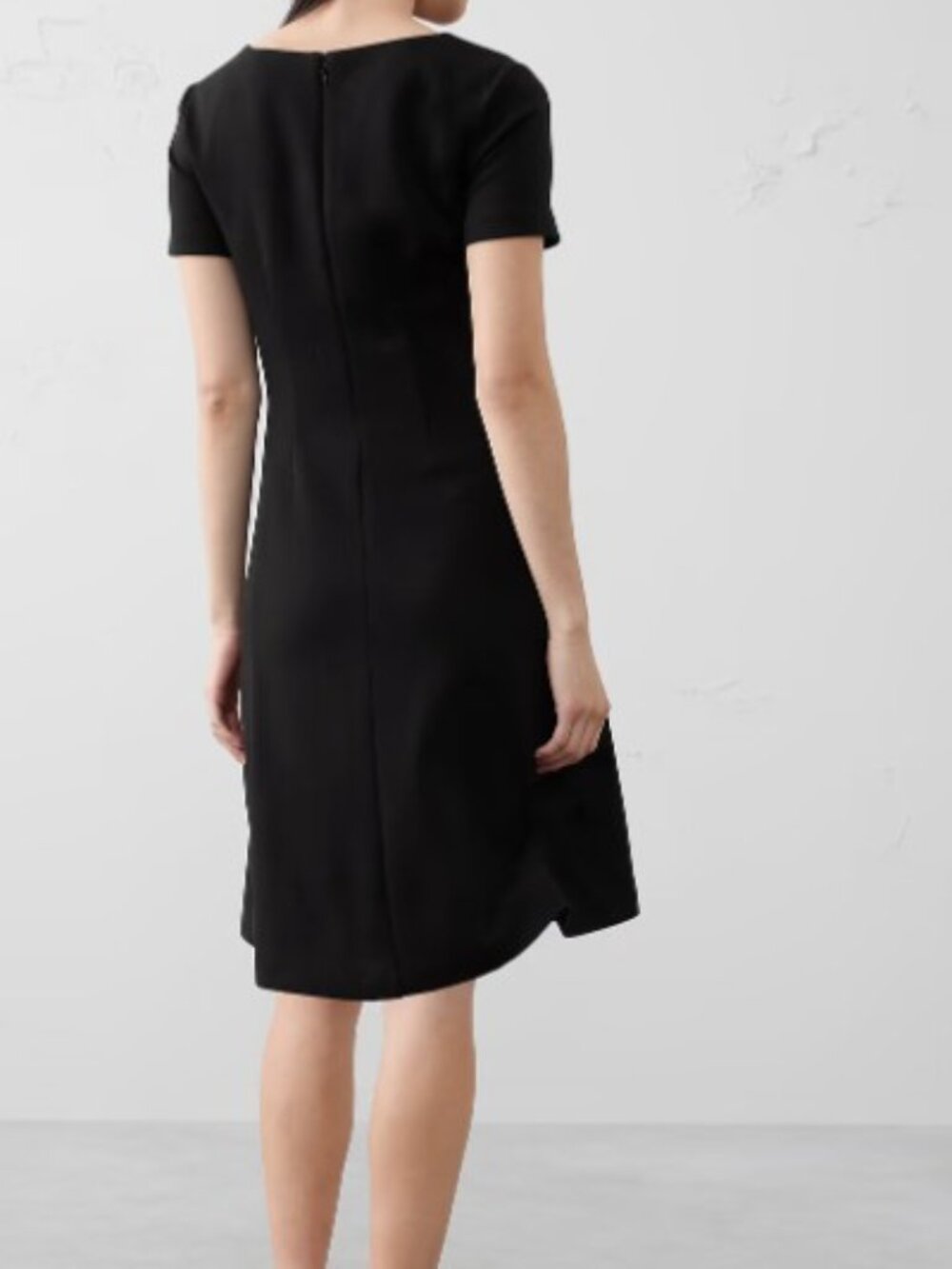 Banana Republic Black Fit & Flare Soft Touch Knee Length Dress Size S - Picture 2 of 9